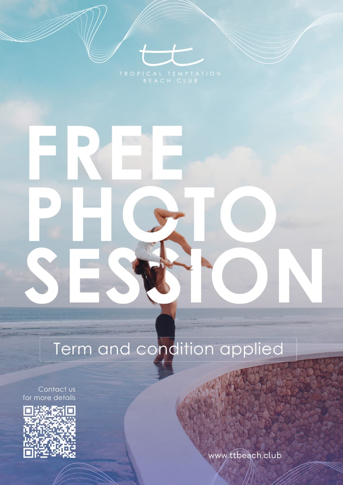 Capture Your Memories at Tropical Temptation Beach Club with a Free Professional Photo Session