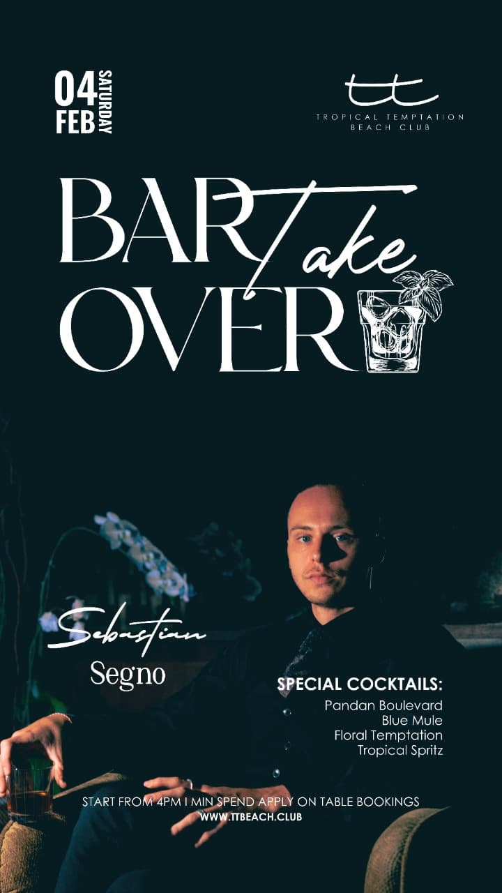 Savor the Flavors of Expertly Crafted Cocktails at the Bar Take Over by Sebastian Segno
