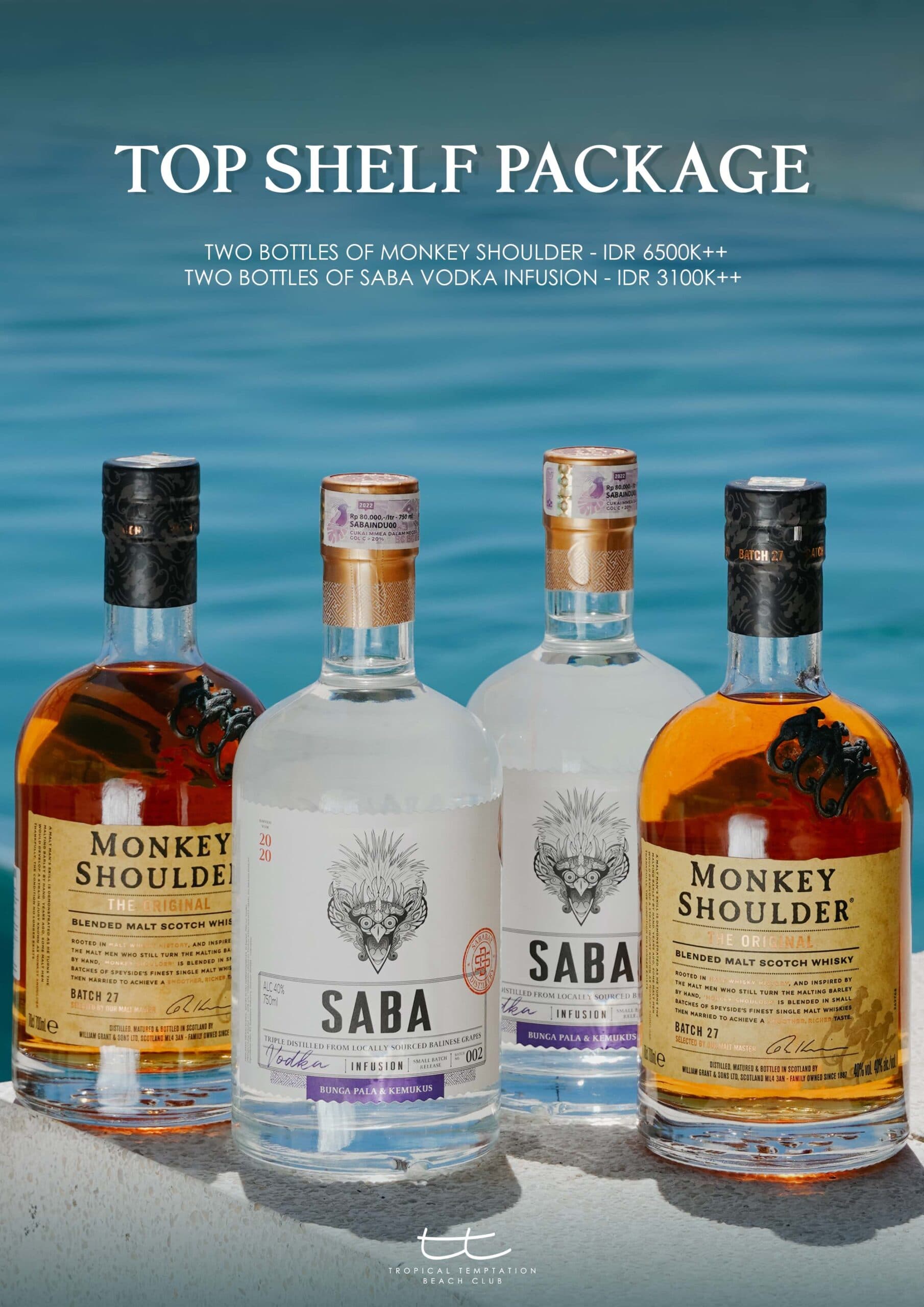 Upgrade Your Day with the Top Shelf Package at Tropical Temptation Beach Club