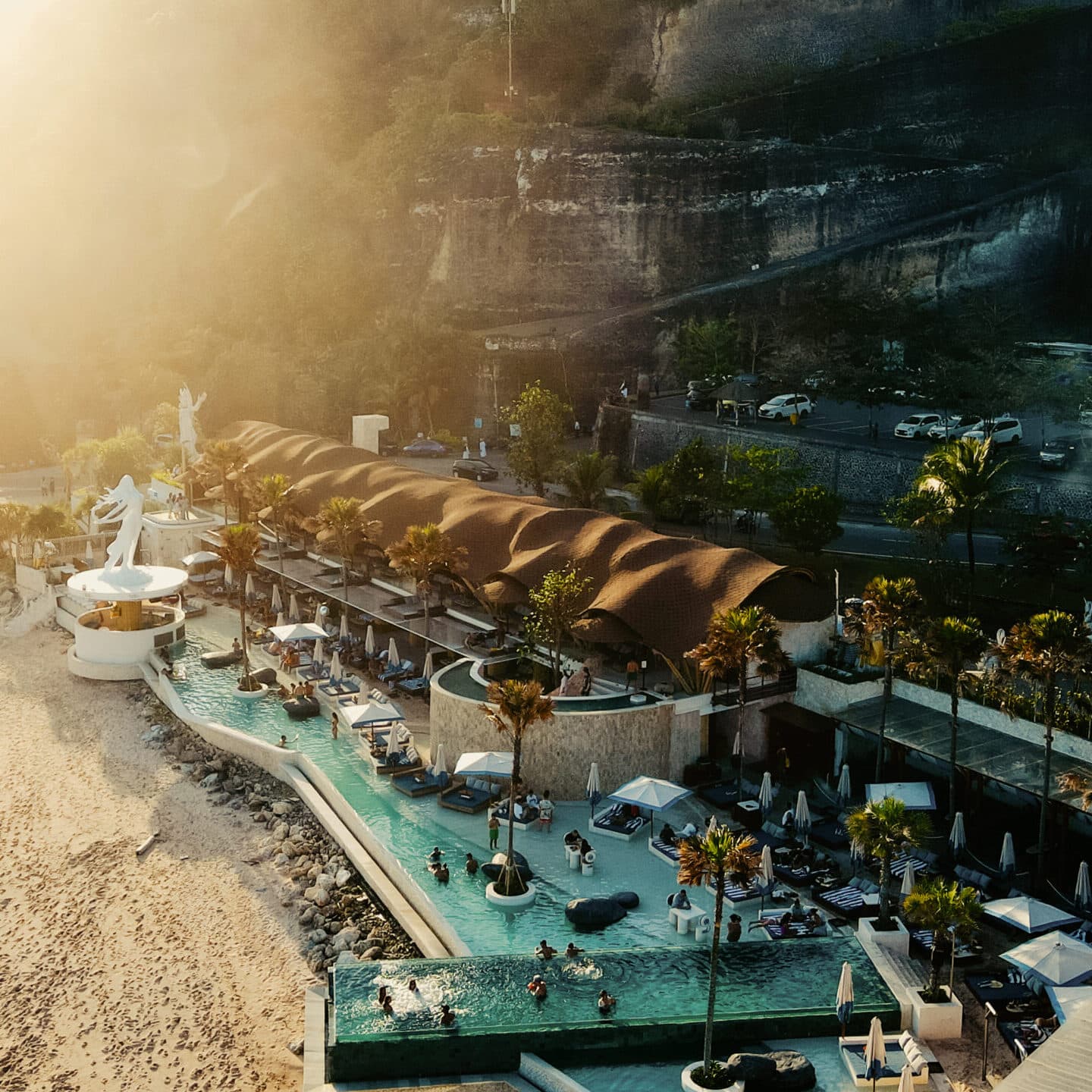 The Enchanting Limestone Cliffs of Melasti Beach: A Perfect Backdrop for Tropical Temptation Beach Club